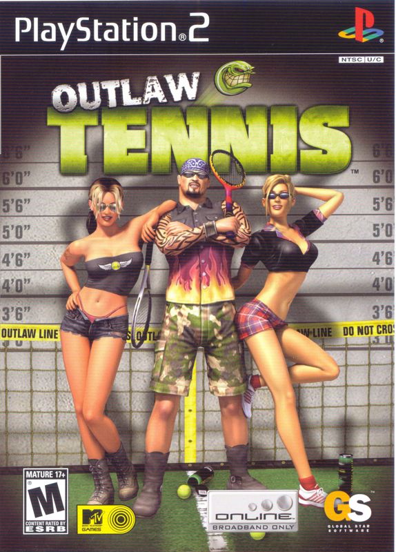 Outlaw Tennis box art for Playstation 2